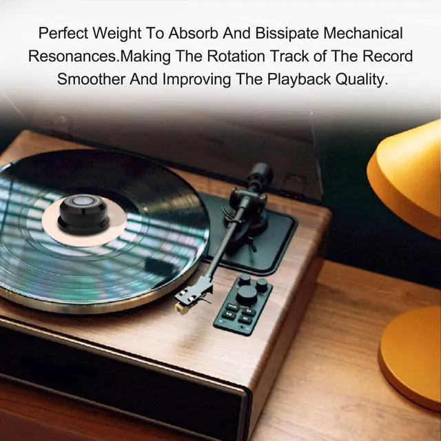 Alt view image 5 of 6 - Monosadio 3 in 1 Record Weight Stabilizer 50Hz Audiophile Turntable Weight 320G Aluminum Turntables for Vinyl Records with High-Precision Bubble Level for Vinyl LP Turntable Record Player Disc(Black)