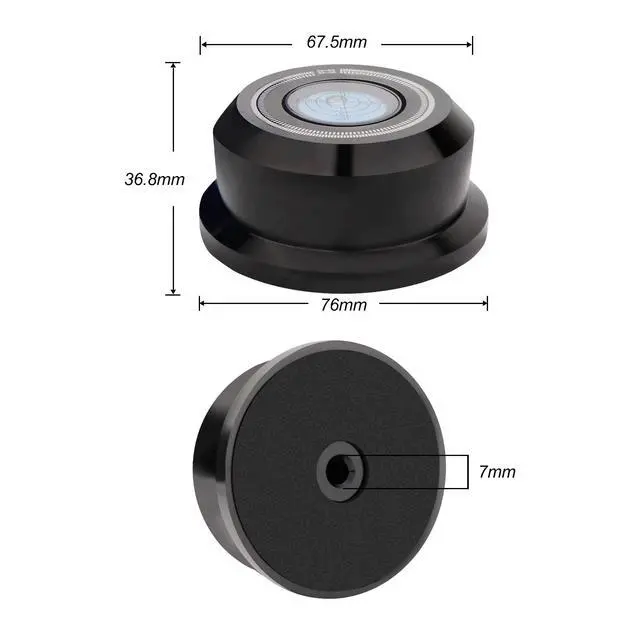 Alt view image 6 of 6 - Monosadio 3 in 1 Record Weight Stabilizer 50Hz Audiophile Turntable Weight 320G Aluminum Turntables for Vinyl Records with High-Precision Bubble Level for Vinyl LP Turntable Record Player Disc(Black)