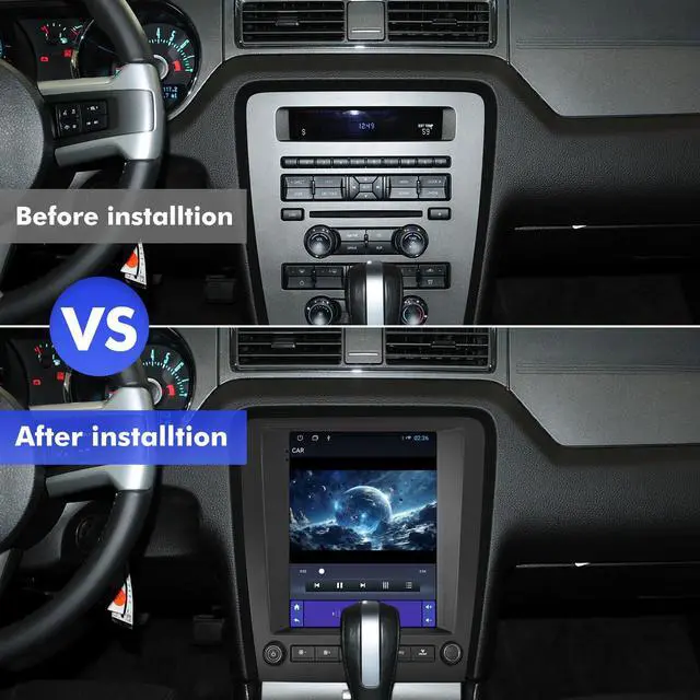 Alt view image 2 of 6 - Android 13 Car Radio for 2+32G Ford Mustang 2010-2014 9.7'' 1280 * 720 Touchscreen Car Stereo with Carplay Android Auto Backup Camera Mirror Link GPS Navigation WiFi 6 Bluetooth 5.4 FM SWC