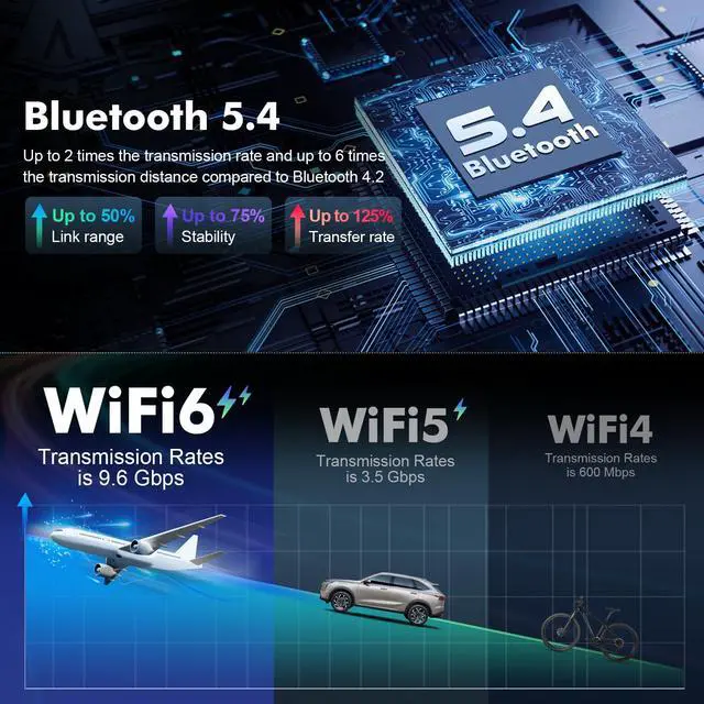 Alt view image 4 of 6 - Android 13 Car Radio for 2+32G Ford Mustang 2010-2014 9.7'' 1280 * 720 Touchscreen Car Stereo with Carplay Android Auto Backup Camera Mirror Link GPS Navigation WiFi 6 Bluetooth 5.4 FM SWC