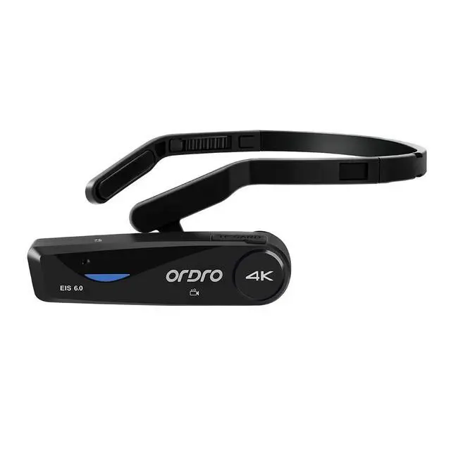 Alt view image 2 of 6 - EP6 Plus Vlog Camera 4K Camcorder Hands Free Lightweight Mini Wearable Video Camera Full HD 1080P 60FPS WI-Fi APP Connection Recorder- Black