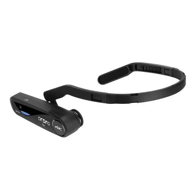 Alt view image 6 of 6 - EP6 Plus Vlog Camera 4K Camcorder Hands Free Lightweight Mini Wearable Video Camera Full HD 1080P 60FPS WI-Fi APP Connection Recorder- Black