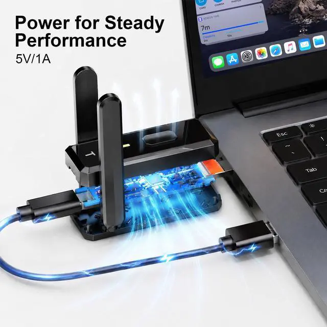 Alt view image 6 of 6 - Wireless HDMI Transmitter and Receiver, 0.1s 4K 1080P Black | 1080P@60Hz 4K Decode, 2.4G/5G Dual-Antenna, 150M/492FT, Plug&Play, 4 Screens, for TV Laptop Camera Projector