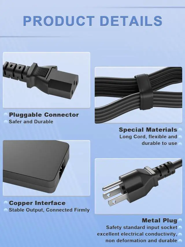 Alt view image 6 of 6 - 330W AC Adapter Compatible with MSI Stealth 16 17 18 A16 A18 GS77 GT77 Vector A16 16 17 GP77 GP78 GP68 GP66 GP76 HX Leopard Creator X17 Z17 Z16P Z16 Raider 18 GE76 GE77 GE78 GE68 Charger