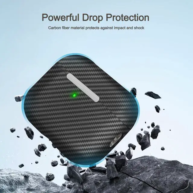 Alt view image 4 of 6 - Case for AirPods Pro 3 2025 Carbon Fiber, Sturdy Durable Carbon Fiber 0.5 mm Thin Cover for AirPods Pro 3rd Generation Skin Case with Comfortable Grip Black/Gray