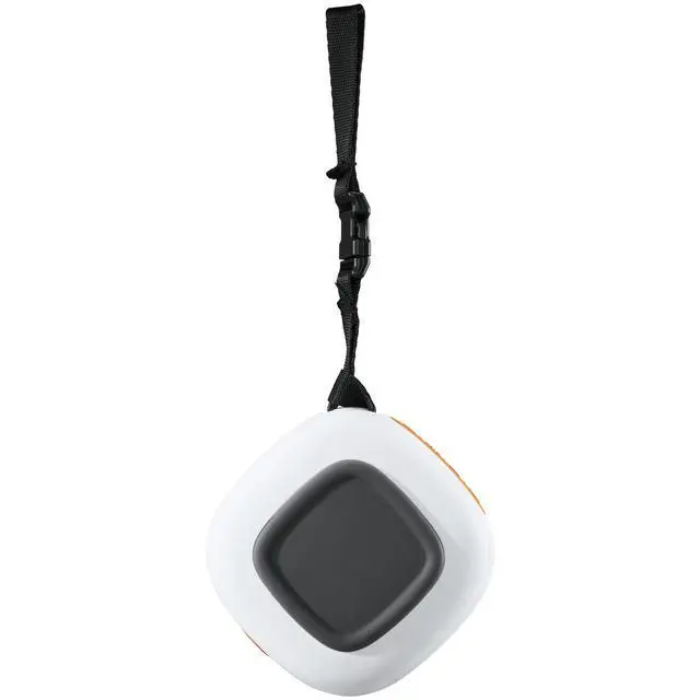 Alt view image 2 of 6 - Disc Jockey -Bluetooth -Speaker, Lightweight Disk Golf -Speaker with Distance to Basket -GPS, White/Orange, Small