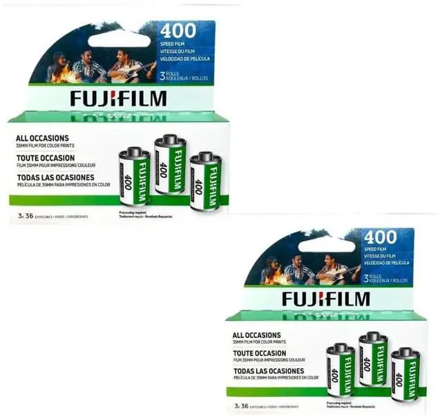 Main image of Fujicolor 400 ISO 35mm Color Negative Film 36 Exposures - 2 Packs (6 Rolls)