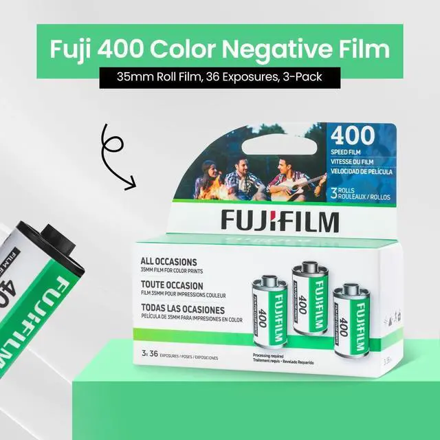 Alt view image 2 of 6 - Fujicolor 400 ISO 35mm Color Negative Film 36 Exposures - 2 Packs (6 Rolls)