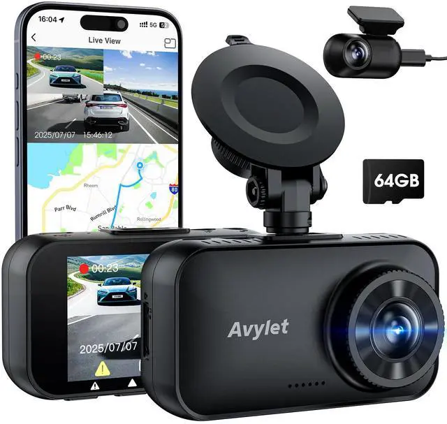 Main image of 4K/2.5K+1080P Dash Cam Front and Rear, 5G WiFi APP, ADAS Lane Assist | Dash Camera for Cars with 64GB Card, 2.7IPS Screen, Parking Mode, External GPS Module, Night Vision, G-Sensor