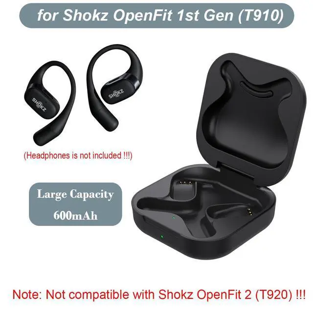 Alt view image 2 of 6 - Charging Case Compatible with SHOKZ OpenFit (Not for OpenFit 2) - Portable Charger Case Cover for SHOKZ T910 Open Ear Headphones