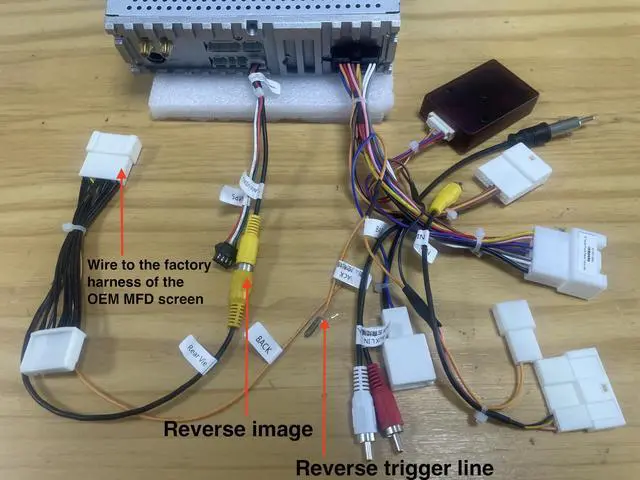 Alt view image 5 of 6 - Adapter for 2008-2013 Toyota Highlander Factory Backup Camera Switch from OEM MFD Screen to the Aftermarket Head Unit Screen