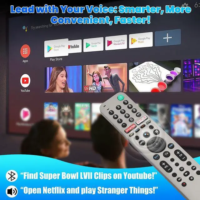 Alt view image 4 of 6 - RMF-TX600U for Sony TV Remote Replacement, All Sony Bravia TV Voice Remote, Smart TV XBR/KD/XR Series X750H X75CH A9S Etc, 1 Year