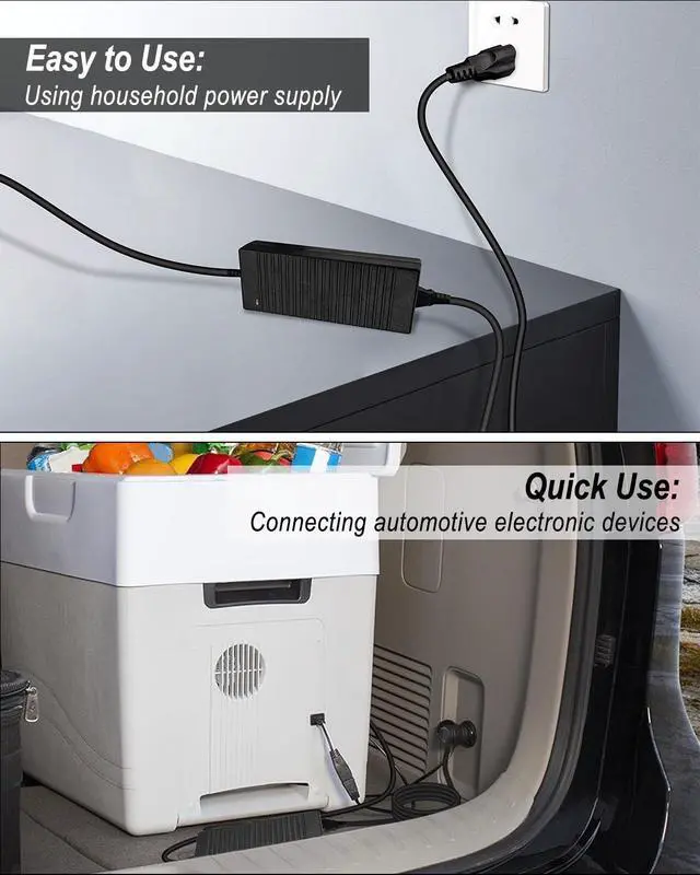 Alt view image 4 of 5 - 180W AC to DC Converter 110V-240V to 12V 15A Power Supply Adapter | Features Cigarette Lighter Socket for Inflator Pumps, Car Refrigerators, Car Vacuum Cleaners, Car Fans, Convenient Connection