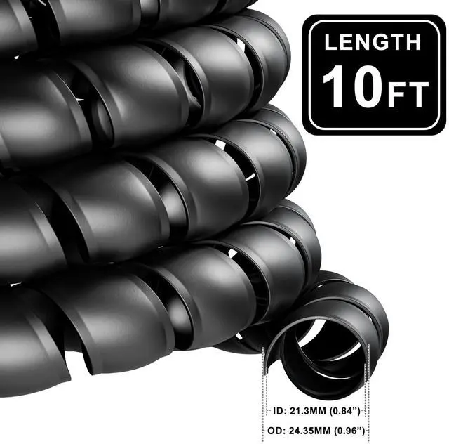 Alt view image 2 of 6 - Hydraulic Hose Protector, 3/4" OD x 10' Length Spiral Wrap