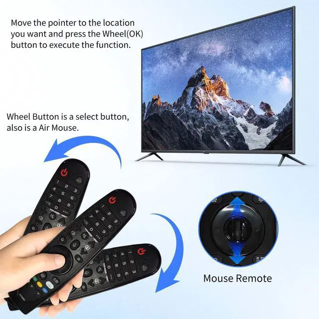 Alt view image 5 of 6 - Magic Remote for LG Smart ThinQ OLED Nanocell WebOS UHD TV with Voice and Pointer Function Compatible with Year 2018-2025 MR22/21/20GA MR18BA MR23/24/25GN