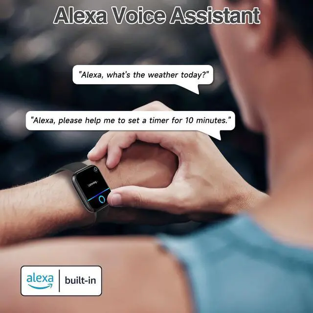 Alt view image 4 of 6 - Smart Watch for Women Men with Bluetooth Call, Alexa Built-in Smartwatch, 1.83"DIY Dial Fitness Watch with Sleep Heart Rate Monitor, 110+ Sport Modes, IP68 Waterproof Watch Compatible with Android iOS