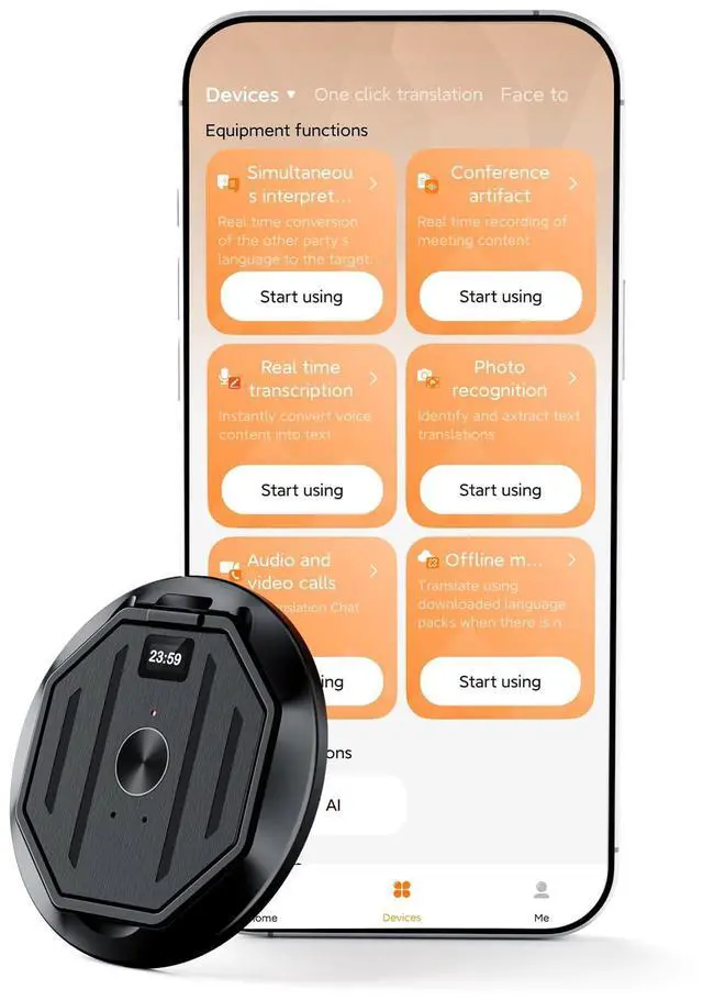Main image of AI Voice Recorder, Transcribe & Summarise with AI Technology 64GB Memory Device Magnetic Phone Stand Offline/Online Translation Support 127 Languages for Lectures, Meetings, Calls, Travel