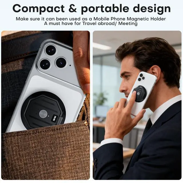 Alt view image 6 of 6 - AI Voice Recorder, Transcribe & Summarise with AI Technology 64GB Memory Device Magnetic Phone Stand Offline/Online Translation Support 127 Languages for Lectures, Meetings, Calls, Travel