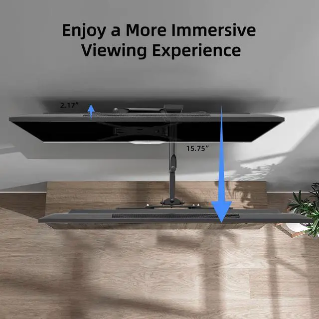 Alt view image 3 of 6 - Adjustable TV Wall Mount Swivel and Tilt TV Arm Bracket for Most 32-55 inch LED, LCD Monitor and Plasma TVs up to 70lbs VESA up to 400x400mm (MAFD-L400)