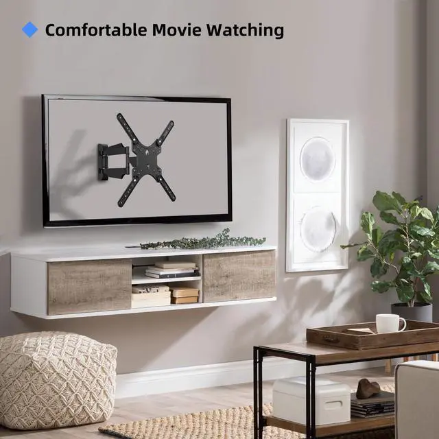 Alt view image 4 of 6 - Adjustable TV Wall Mount Swivel and Tilt TV Arm Bracket for Most 32-55 inch LED, LCD Monitor and Plasma TVs up to 70lbs VESA up to 400x400mm (MAFD-L400)