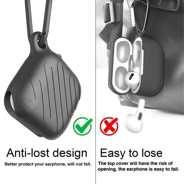 Alt view image 2 of 6 - Waterproof Case for AirPods 4 Case 2024 (Black)