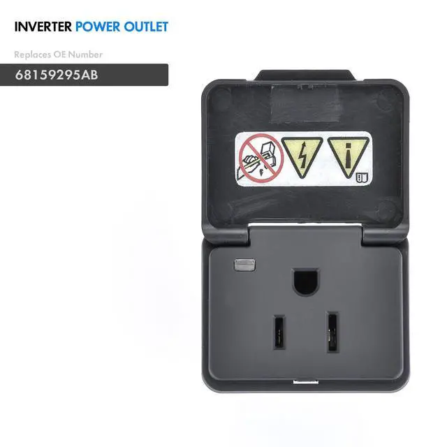 Alt view image 2 of 6 - 68159295AB Power Outlet Inverter Compatible with Ram Models | for Dodge Ram 1500 2500 3500 2013-2016, 115V AC - 150w