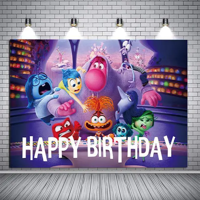 Alt view image 3 of 4 - 1Pack Set Inside Out Party supplies for kids birthday party decoration (Backdrop)