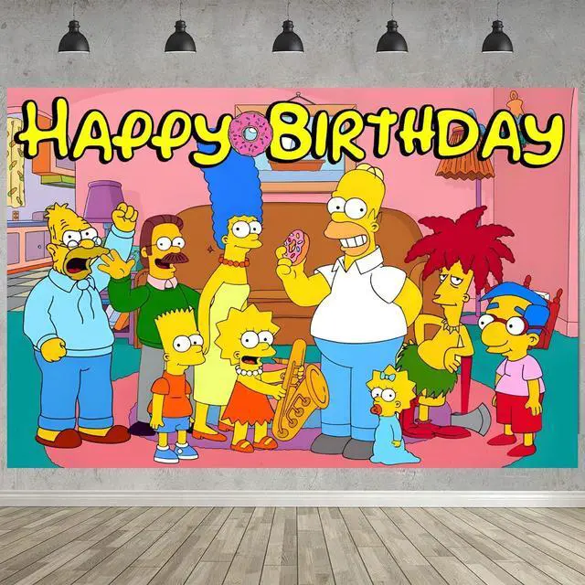 Alt view image 3 of 6 - Birthday Party Decoration, Party Photo Background 5 x 3 FT and 18 Pcs Balloon,Cartoon Merch Party Backdrop Supplies