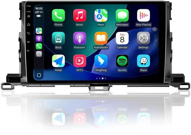 Main image of 64G Android Car Radio for Toyota Highlander 2014-2019, 10.2'' Touch Screen Car Stereo with Wireless Carplay Android Auto/GPS/5GHz WIFI/SWC/DSP/Bluetooth/1080P Backup Camera/AM FM
