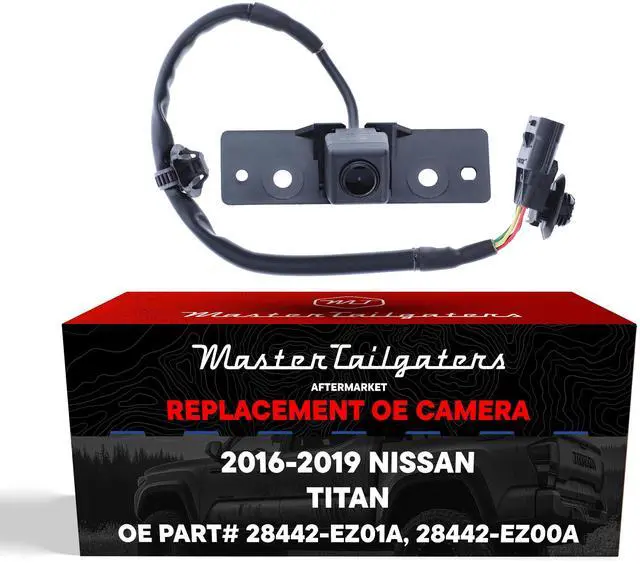 Main image of Replacement for Nissan Titan XD (2016-2019) Backup Camera OE Part # 28442-EZ01A, 28442-EZ00A