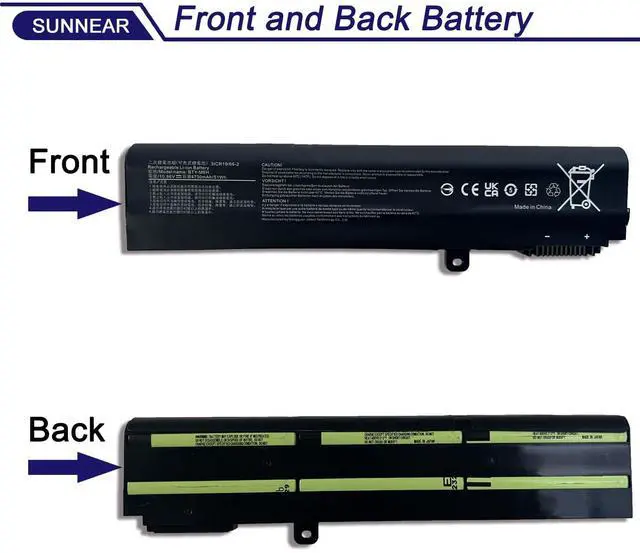 Alt view image 4 of 6 - BTY-M6H 51Wh Laptop Battery Replacement for MSI PE60 PE70 GE62 GE72 GL62 GL72 GP62 GP62MVR GP72 GL62M GP72MVR GL62VR GL72VR GT62VR MS-16J2 Series Notebook 10.86V 4730mAh