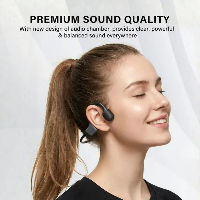 Alt view image 6 of 6 - Bone Conduction Headphones, Open-Ear Bluetooth 5.4 Sport Headphones with Mic 20H Playtime, 26g Lightweight, Comfortable Fit, IPX5 Waterproof Wireless Earphones for Running Cycling Gym Workouts