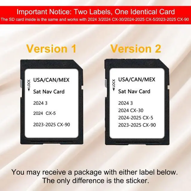 Alt view image 6 of 6 - 2025 Navigation SD Card Compatible with 2024 CX-30, 2024-2025 CX-5, 2023-2025 CX-90, 2025 Latest Navigation SD Card for USA/Mexico/Canada Maps