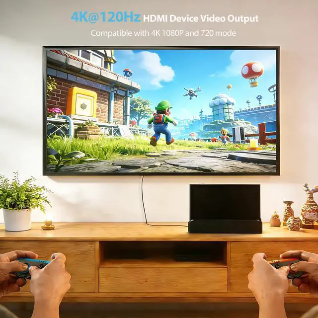 Alt view image 2 of 6 - Switch Dock for Nintendo Switch 2,Portable Switch TV Docking Station | 4K@120Hz HDMI Output USB Port Type C Port for Nintendo Switch 2(Not Support Switch 1)