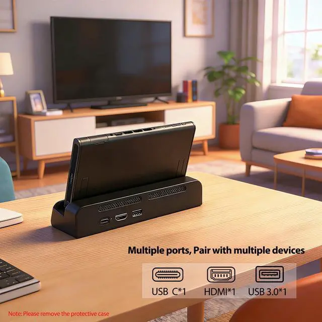 Alt view image 4 of 6 - Switch Dock for Nintendo Switch 2,Portable Switch TV Docking Station | 4K@120Hz HDMI Output USB Port Type C Port for Nintendo Switch 2(Not Support Switch 1)