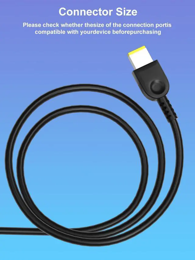 Alt view image 5 of 6 - 90W Charger Compatible with Lenovo Ideacentre ThinkCentre Neo 50a 50q 30a M70q M73 M75q M80q M83 M90q M93p M700 M710 M710q M715q M720 M900 M910 M910q All-in-One Desktop Power Adapter