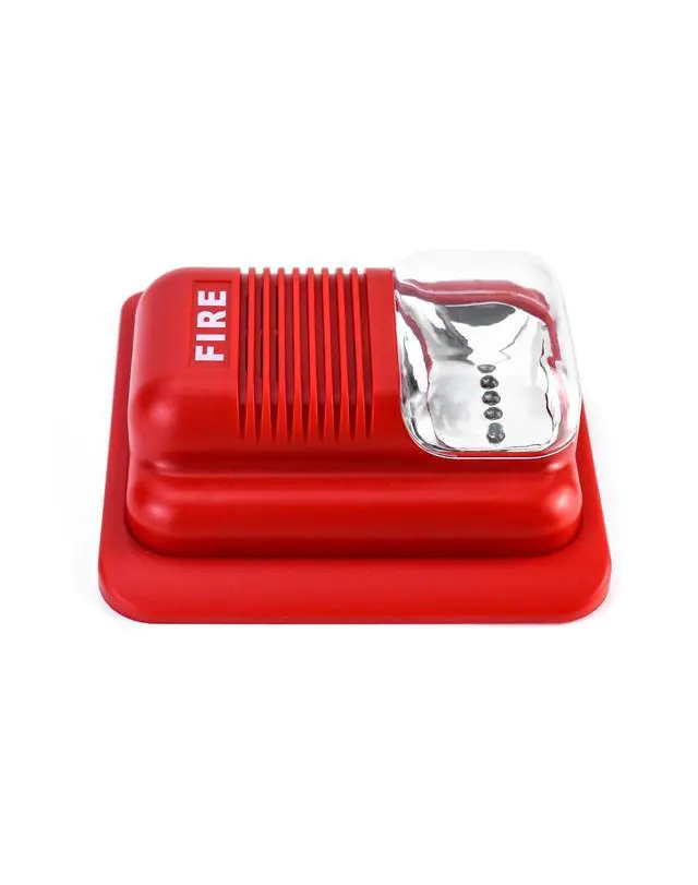 Alt view image 4 of 6 - 4 Pack Wired Sound & Light Fire Alarm Warning Strobe Siren Horn, 12 / 24V DC