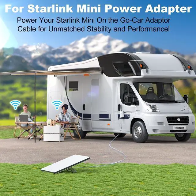 Alt view image 4 of 6 - Starlink Mini Car Adapter, Car Charger 12V/24 to 36V Step Up Converter Starlink Accessories, 1M/3.2ft Mini Cigarette Lighter Adapter for RV Truck/RV/Car, USB-C 45W/USB-A 18W Dual Ports