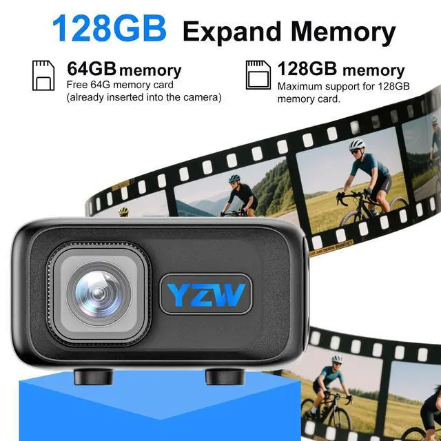 Alt view image 4 of 6 - MT100 Motorcycle Bicycle Cycling Recorder, Motorcycle Dash Cam with 64GB SD Card, 2K HD Video Recording, 3 Brackets Contains, Suitable for Different Models, WiFi Mobile APP One-Click Connectivity