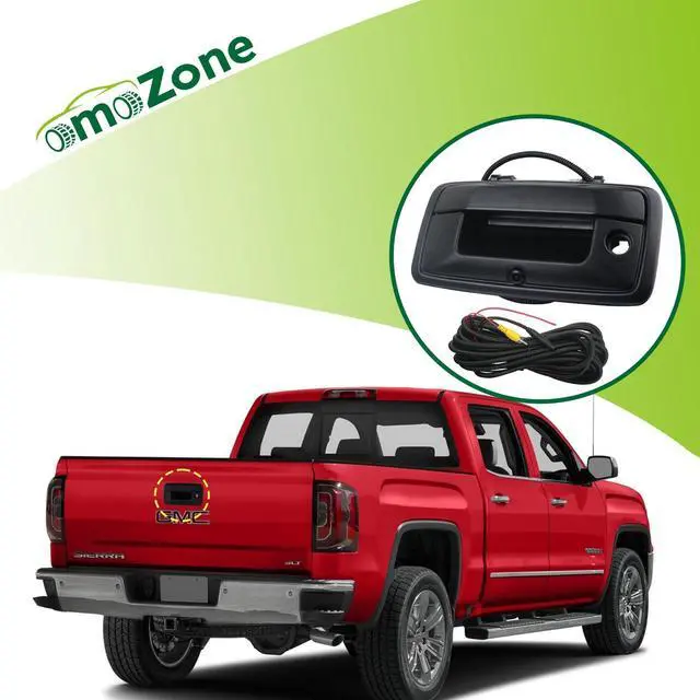 Alt view image 5 of 6 - Backup Camera Tailgate Handle Rear View Camera Liftgate Latch Handle with Keyhole Compatible with 2016-2019 Chevrolet Chevy Silverado GMC Sierra