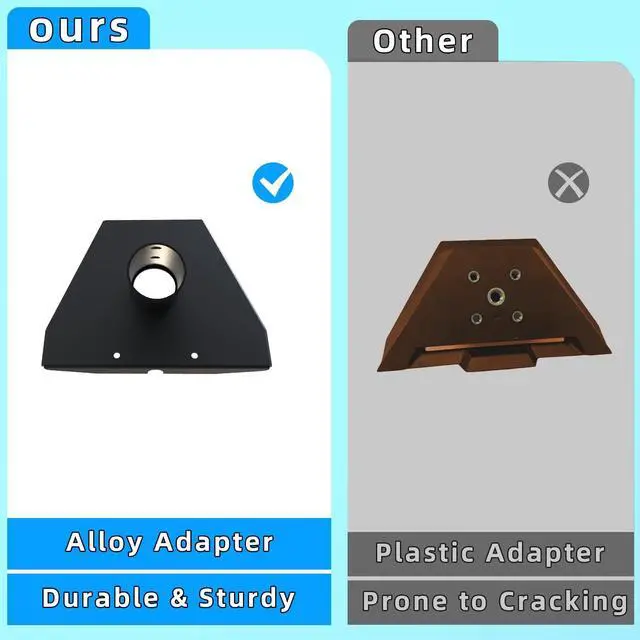 Alt view image 2 of 6 - Starlink Mount for Gen 3, Adjustable Wall/Roof Mounting Kit, Compatible with Starlink Standard V3. Includes Alloy Steel Adapter, Rustproof & Weatherproof, for Concrete & Wood Walls (Black)