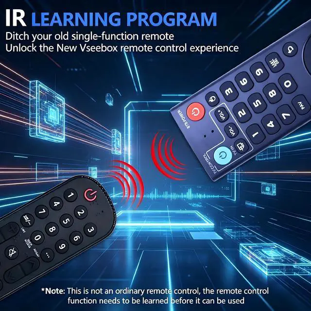 Alt view image 3 of 6 - New V3 Pro Voice Remote Control Replacement for vSeeBox V1/V2,V1/V2/V3/V5 Pro,V3 Plus/Elite/Max| Voice Remote Control
