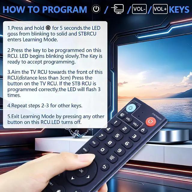 Alt view image 5 of 6 - New V3 Pro Voice Remote Control Replacement for vSeeBox V1/V2,V1/V2/V3/V5 Pro,V3 Plus/Elite/Max| Voice Remote Control