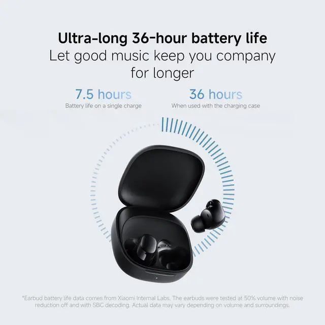 Alt view image 4 of 6 - Redmi Buds 6 Play | 10mm Dynamic Driver | AI Noise Reduction | Up to 36-Hour Battery Life | Bluetooth® 5.4 | Touch Control - Global Version - (Pink)