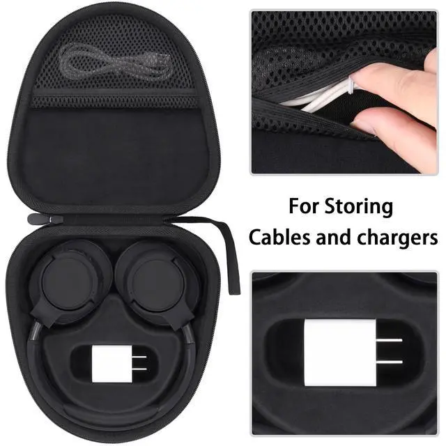 Alt view image 4 of 6 - Hard Case for JBL 720BT 520BT 670NC 510BT 770NC 780NC 680NC,Black | Over Ear Wireless Headphones Compatibility, Travel Protection, Space For Cables And Accessories, Hard Protective Shell