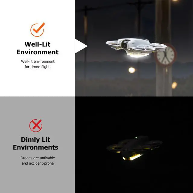 Alt view image 3 of 6 - Neo Battery Protector for DJI Neo Accessories, Neo LED Light Landing Gear 2-in-1 Kit (Not for NEO 2)