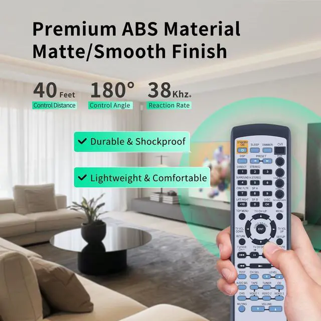 Alt view image 5 of 6 - RC-518M Replacement Remote Control for Onkyo A/V Receiver HT-R510 TX-SR501 HT-R410 HT-R420 TX-SR501E HTR510 TXSR501 HTR410 HTR420 TXSR501E | For Onkyo HT-R510, TX-SR501, HT-R410, HT-R420, TX-SR501E Re