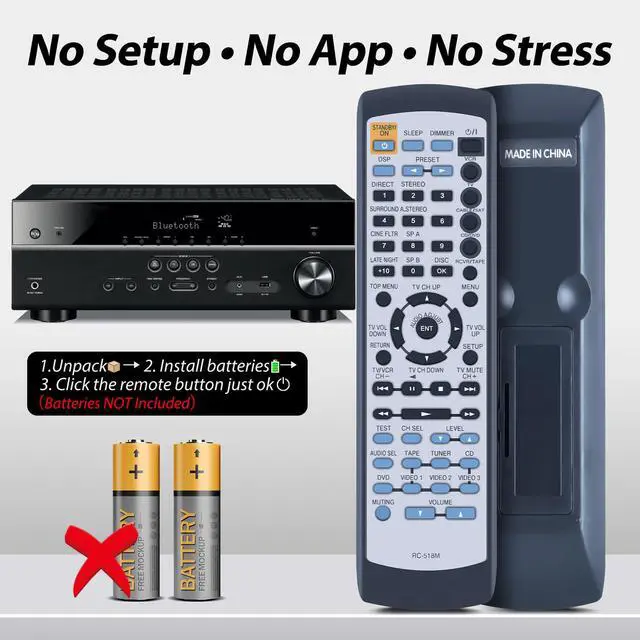 Alt view image 6 of 6 - RC-518M Replacement Remote Control for Onkyo A/V Receiver HT-R510 TX-SR501 HT-R410 HT-R420 TX-SR501E HTR510 TXSR501 HTR410 HTR420 TXSR501E | For Onkyo HT-R510, TX-SR501, HT-R410, HT-R420, TX-SR501E Re
