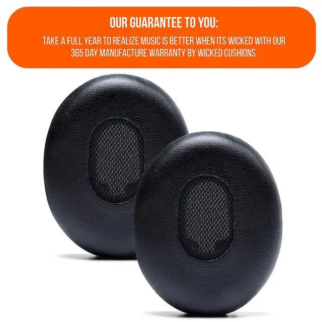 Alt view image 6 of 6 - PadZ QC3 - Replacement Ear Cushions for Bose QuietComfort 3 | Made by Wicked Cushions | Extra Durable Leather, Softer Memory Foam, Added Thickness | Black