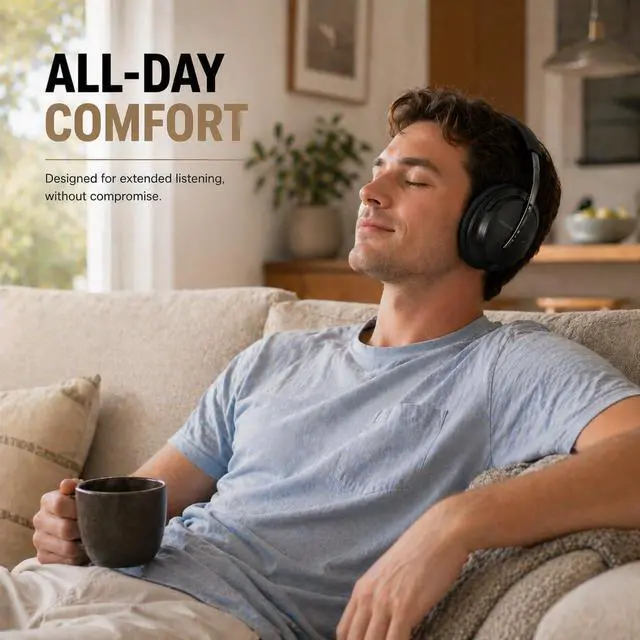 Alt view image 6 of 6 - Replacement Ear Pads for Bose 700 NC700, Memory Foam, Black | Ear Pads Cushions with Softer Protein Leather, Added Thickness for Bose 700 Wireless Noise Cancelling Headphones